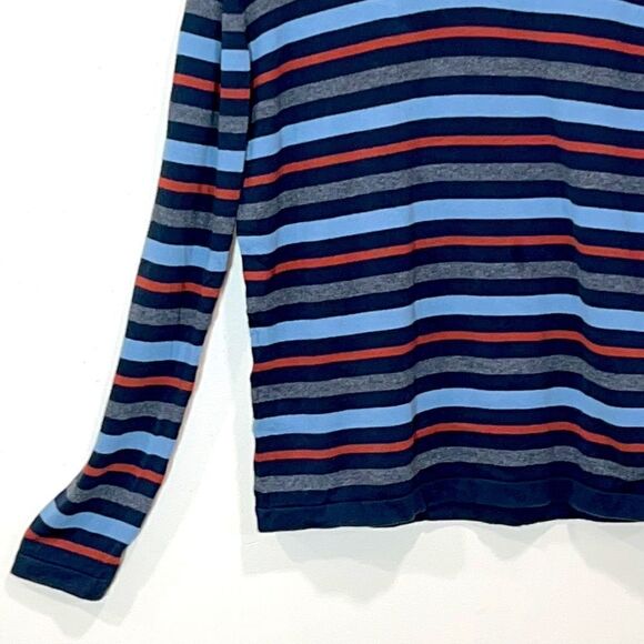 Banana Republic Striped Long Sleeve V-Neck Shirt. Size Medium. - Picture 4 of 7